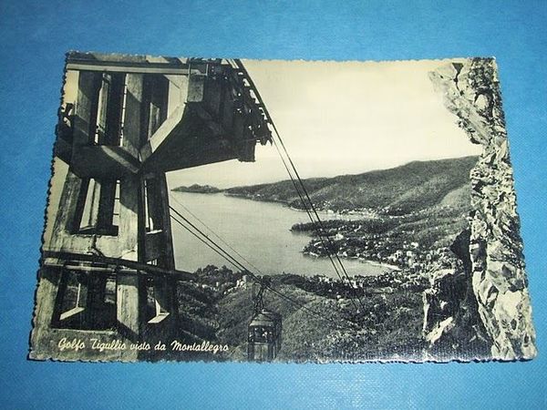 Cartolina Golfo Tigullio visto da Montallegro 1950 ca