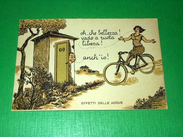 Cartolina Montecatini Terme - Caricatura Satirica - Effetti delle acque …