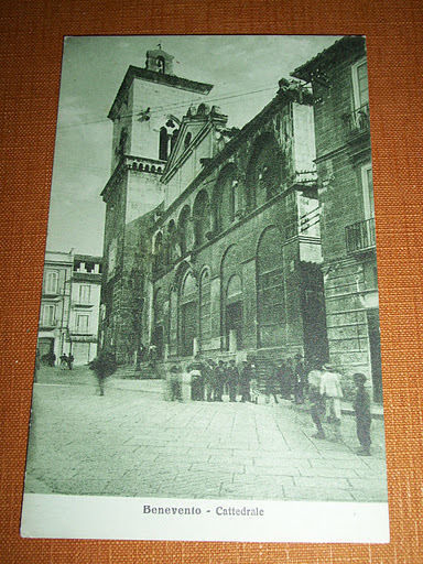 Cartolina Benevento - Cattedrale 1916