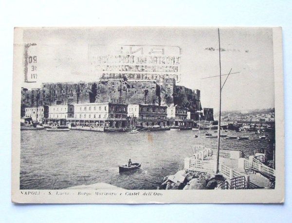 Cartolina Napoli - S. Lucia - Borgo Marinaro 1938