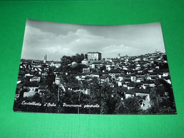 Cartolina Castelletto d'Orba - Panorama generale 1952