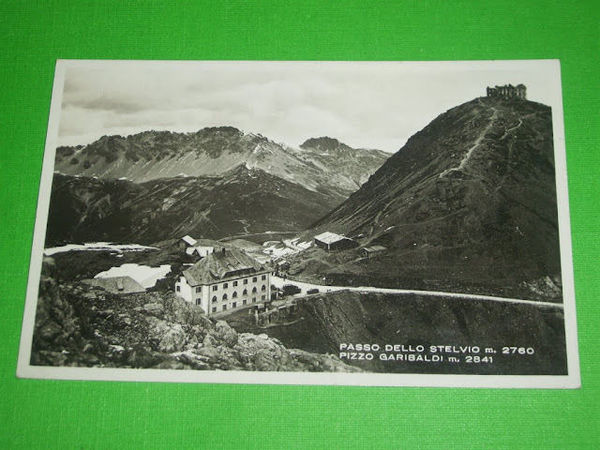 Cartolina Passo dello Stelvio - Pizzo Garibaldi 1940