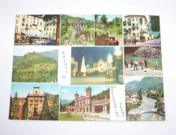 Cartolina San Pellegrino Terme - Vedute diverse 1966