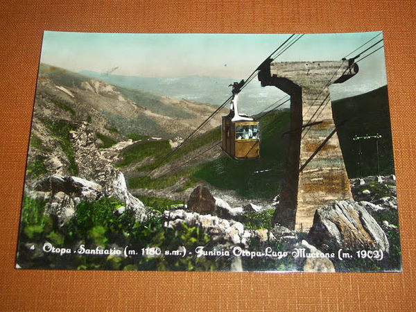 Cartolina Oropa Santuario - Funivia Oropa - Lago Mucrone 1956