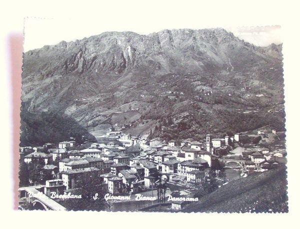 Cartolina S. Giovanni Bianco ( Bergamo ) Panorama 1957