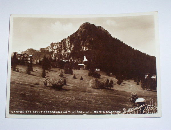 Cartolina Cantoniera della Presolana Monte Scanapà 1936