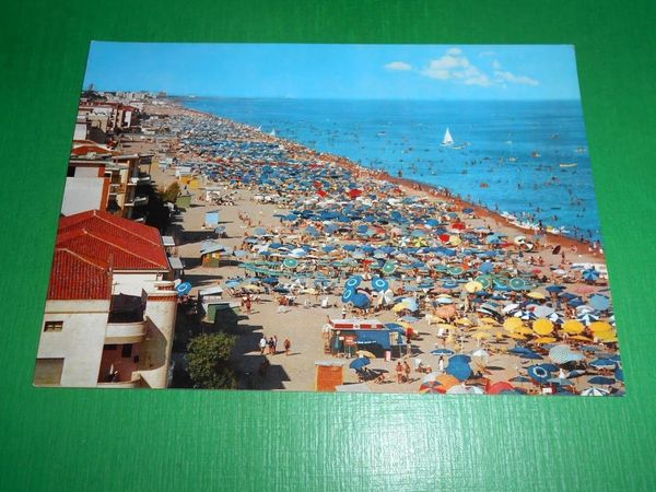 Cartolina Jesolo Lido - La grande spiaggia 1960 ca