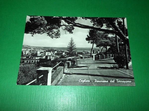 Cartolina Cagliari - Panorama dal Terrapieno 1964.