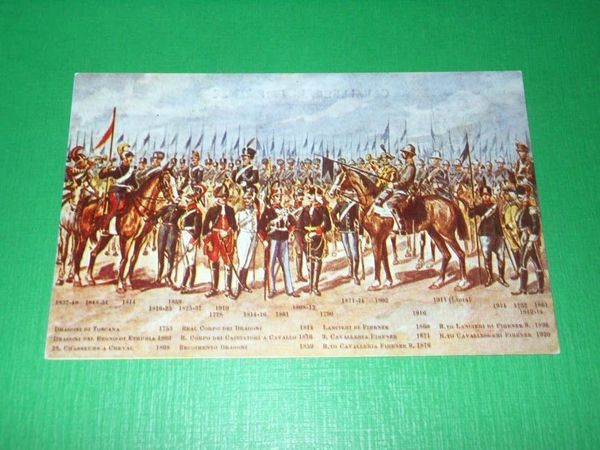 Cartolina Militaria - Lancieri di Firenze 1975.