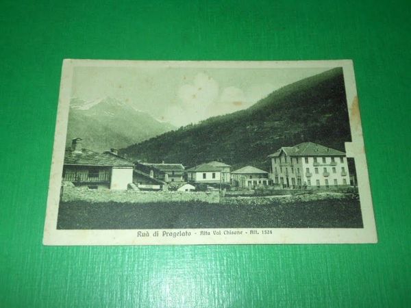 Cartolina Ruà di Pragelato - Alta Val Chisone 1927.