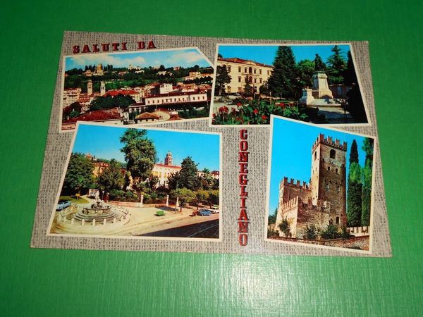 Cartolina Saluti da Conegliano - Vedute diverse 1975.