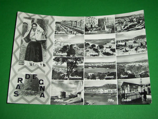 Cartolina Sardegna - Vedute di diverse città ( Alghero Olbia …