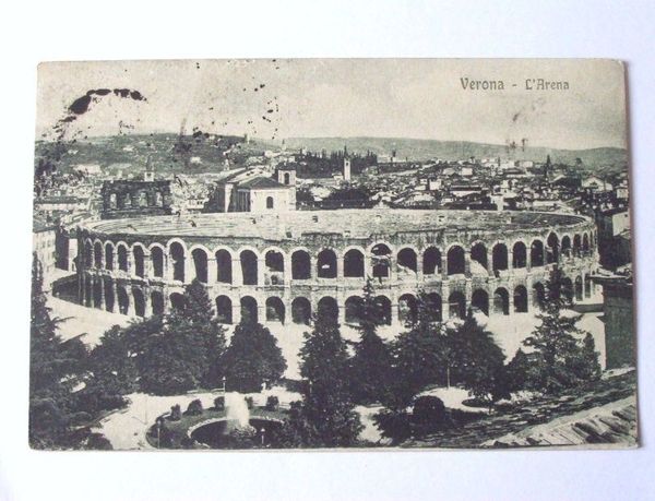 Cartolina Verona - L' Arena 1919.