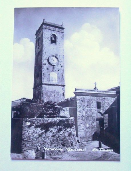 Cartolina Vetulonia ( Grosseto ) - La Chiesa 1950 ca.