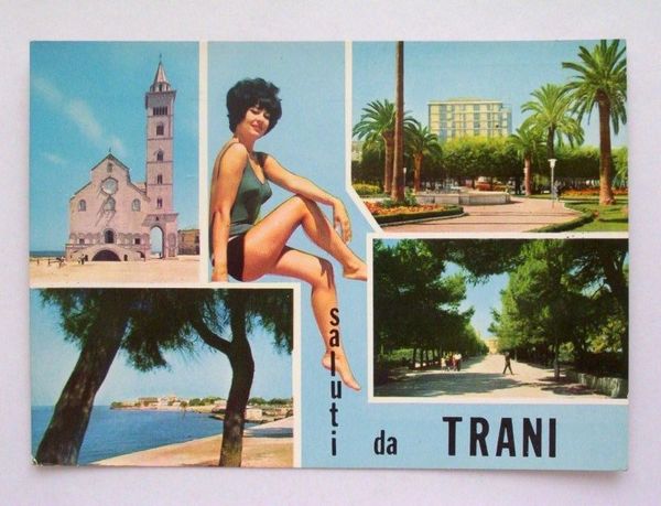 Cartolina Trani - vedute diverse 1968.