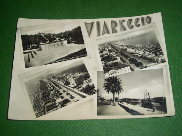 Cartolina Viareggio - Vedute diverse 1954