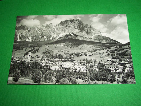 Cartolina Cortina - Monte Cristallo - Scorcio panoramico 1951