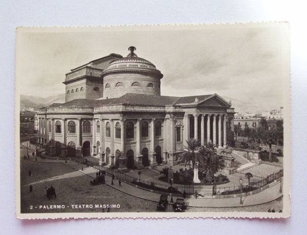 Cartolina Palermo - Teatro Massimo 1951