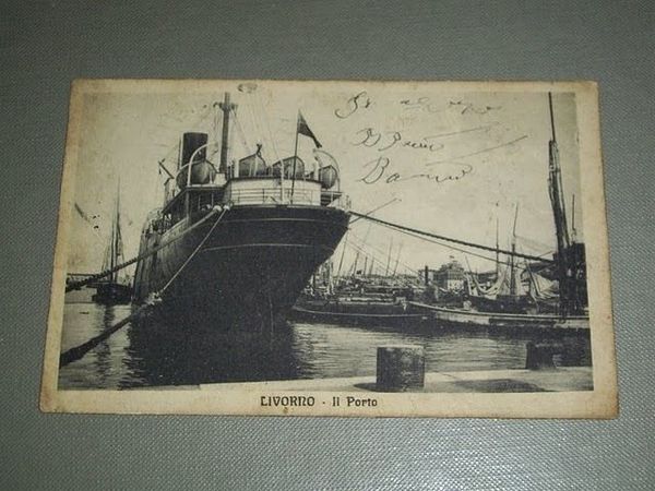 Cartolina Livorno - Il Porto 1924