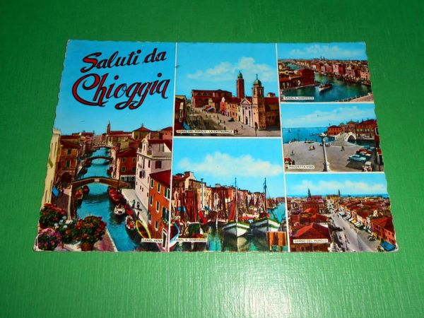 Cartolina Saluti da Chioggia - Vedute diverse 1980