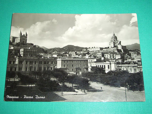 Cartolina Messina - Piazza Duomo 1950 ca