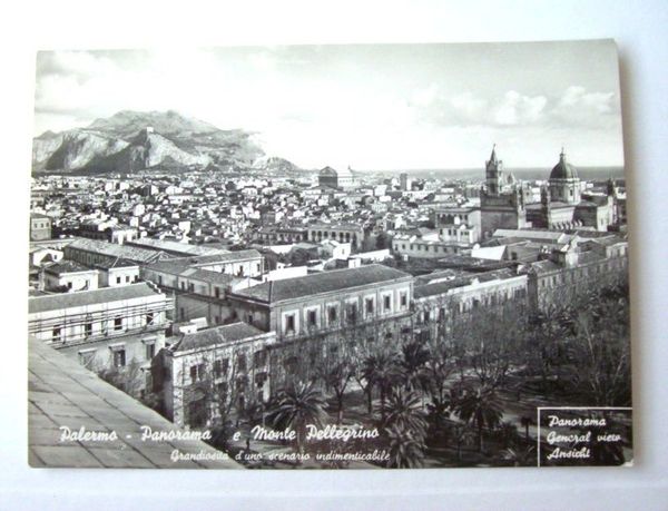 Cartolina Palermo - Panorama e Monte Pellegrino 1950 ca