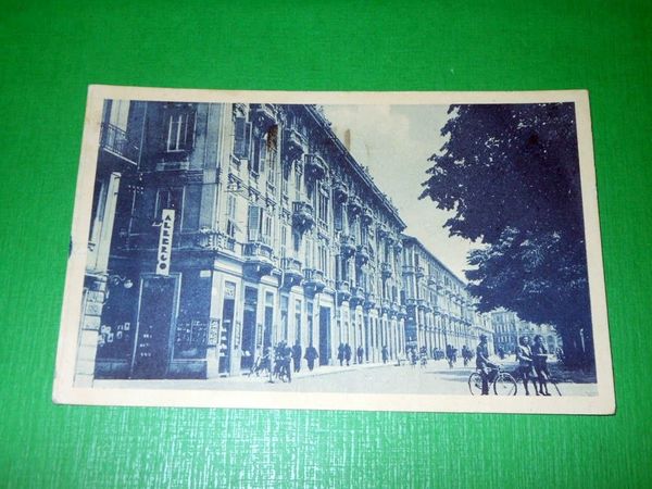 Cartolina Alessandria - Corso Crimea e Piazza Garibaldi 1943