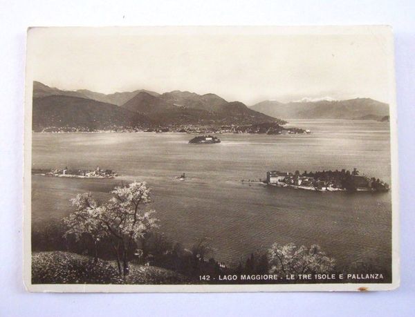 Cartolina Lago Maggiore - Le tre Isole e Pallanza 1943
