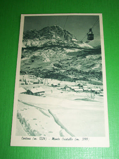 Cartolina Cortina - Panorama e Monte Cristallo 1939