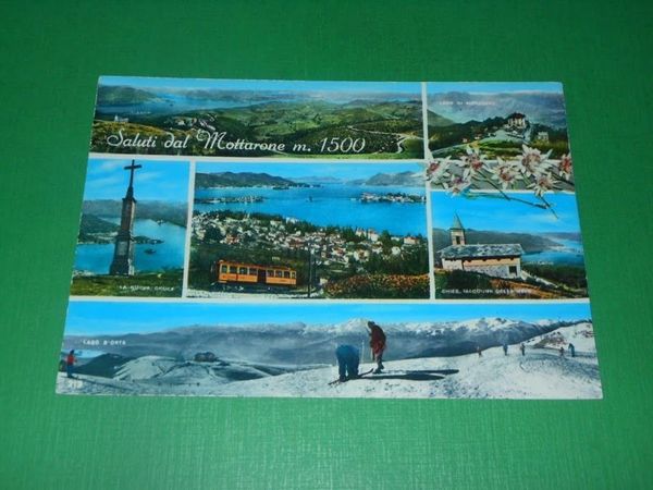 Cartolina Saluti dal Mottarone - Vedute diverse 1960 ca.