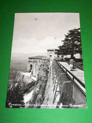 Cartolina Camerino - Scorcio panoramico dalla Rocca Borgesca 1960