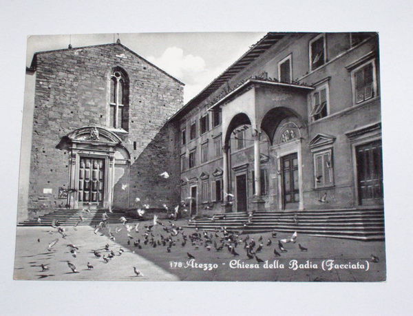 Cartolina Arezzo - Chiesa della Badia 1956