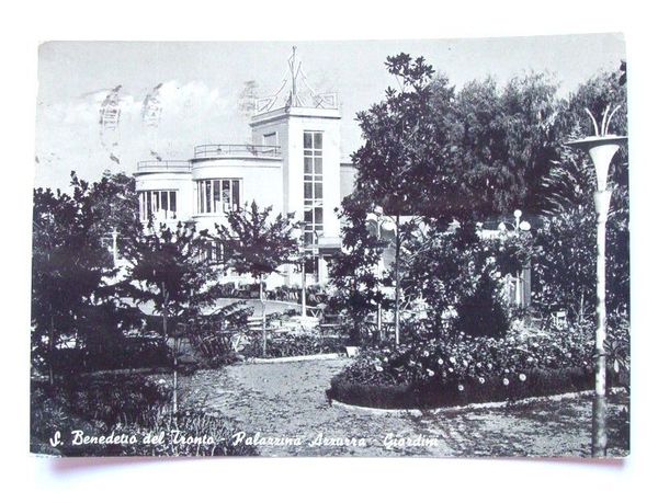 Cartolina S. Benedetto del Tronto Palazzina Azzura 1956