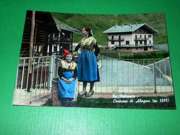 Cartolina In Valsesia - Costume di Alagna 1956.