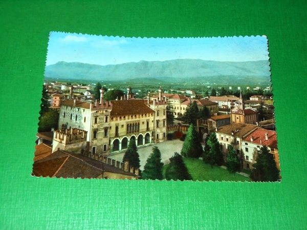 Cartolina Thiene - Panorama e Castello Colleoni 1966