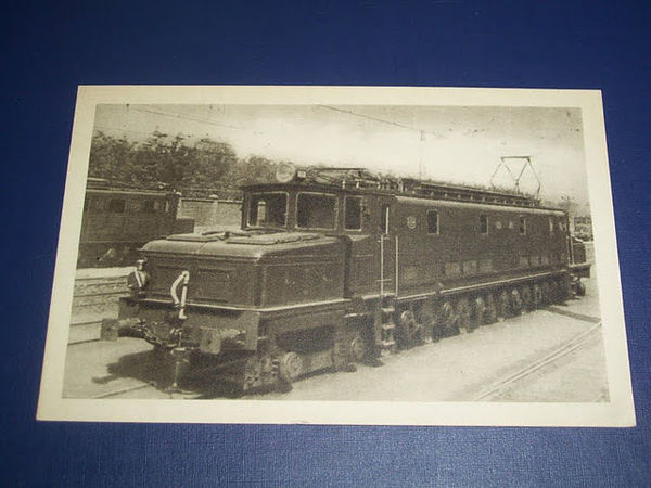 Cartolina Ferrovie - Ferrocarriles Espagnoles - Locomotora elétrica RENFE