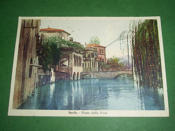 Cartolina Sacile - Ponte della Pietà 1940
