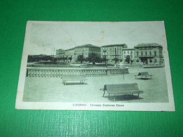 Cartolina Livorno - Terrazza Costanzo Ciano 1929.