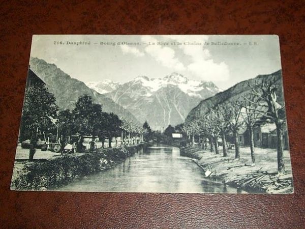 Cartolina Dauphiné - Bourg d' Oisans - La Rive 1913