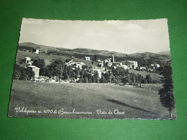 Cartolina Valdiporro - Boscochiesanuova - Panorama da Ovest 1956.