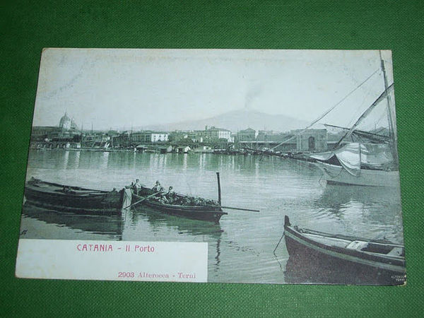 Cartolina Catania - Il Porto 1900 ca