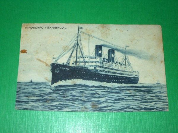 Cartolina Navigazione - Piroscafo Garibaldi 1925 ca