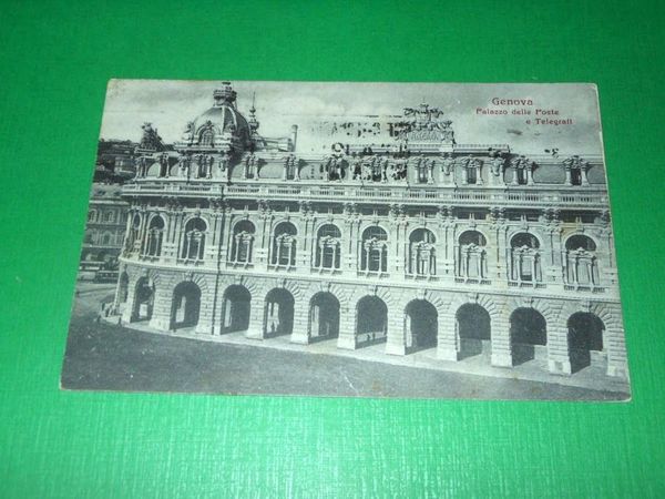 Cartolina Genova - Palazzo delle Poste e Telegrafi 1914