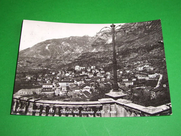 Cartolina Saint Vincent - Veduta dal terrazzo della Fonte 1957