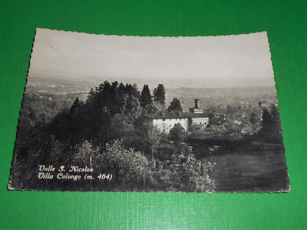 Cartolina Valle S. Nicolao - Villa Colongo 1955.