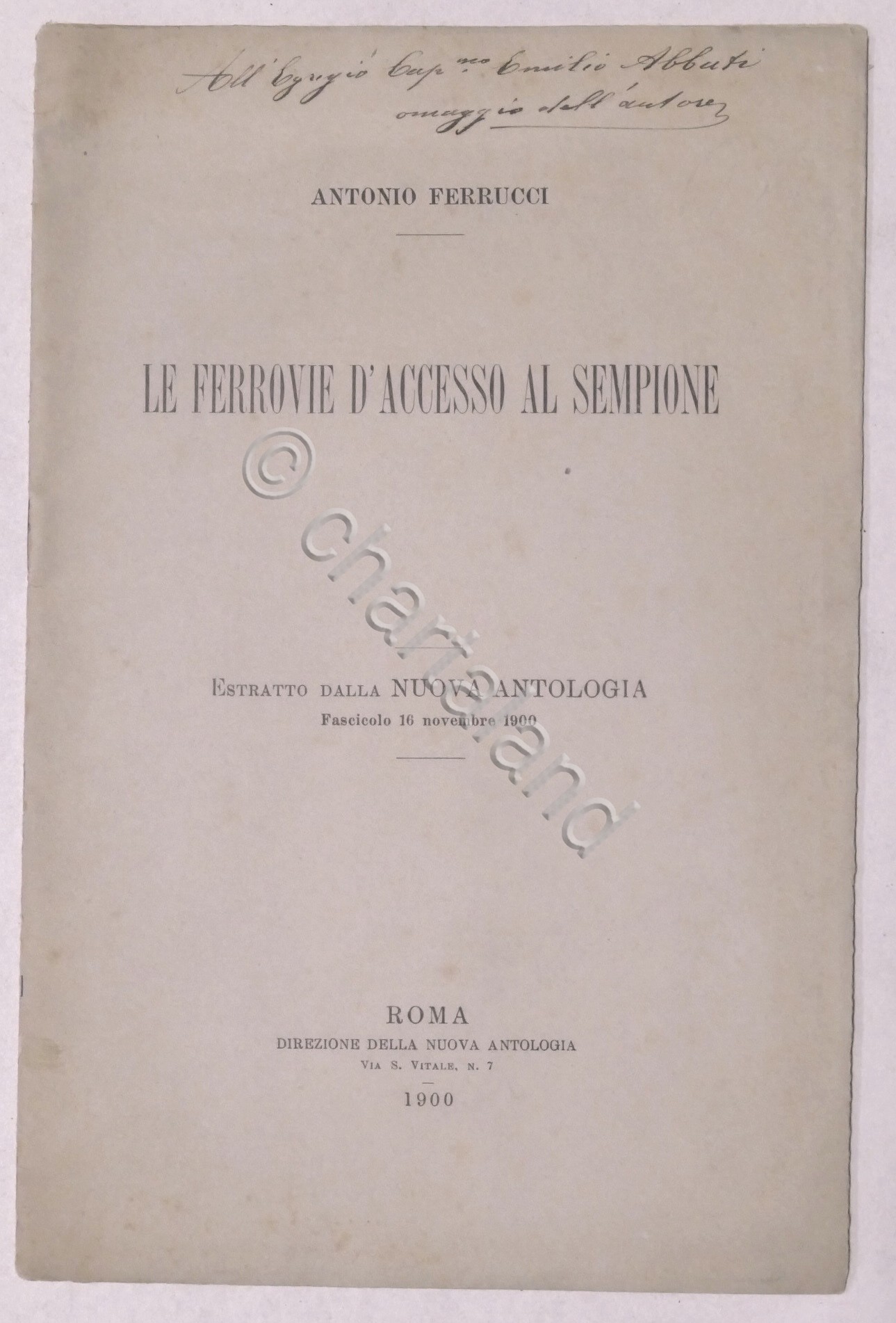 A. Ferrucci - Le Ferrovie d'accesso al Sempione - ed. …