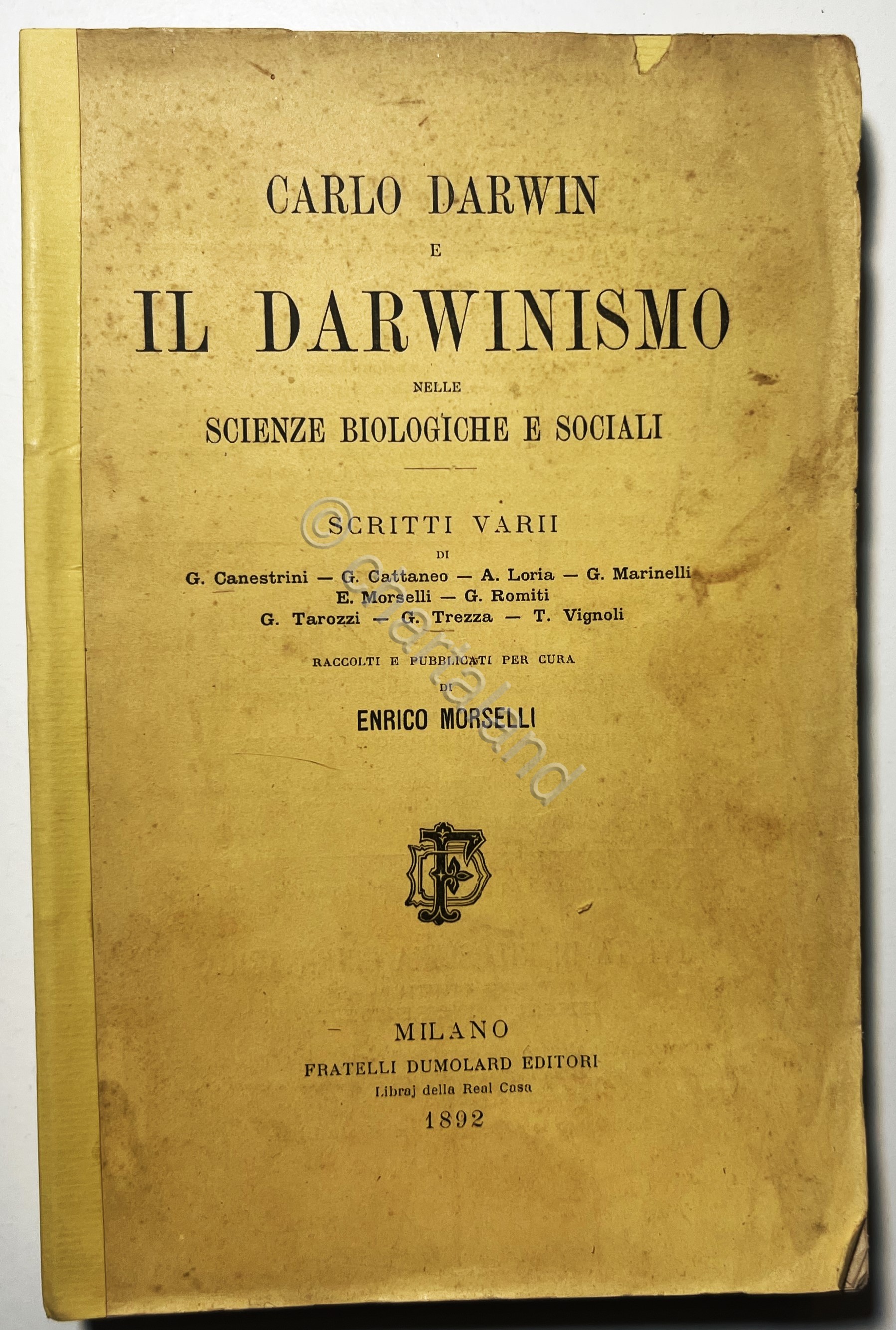 AA. VV. - Carlo Darwin e il Darwinismo nelle Scienze …