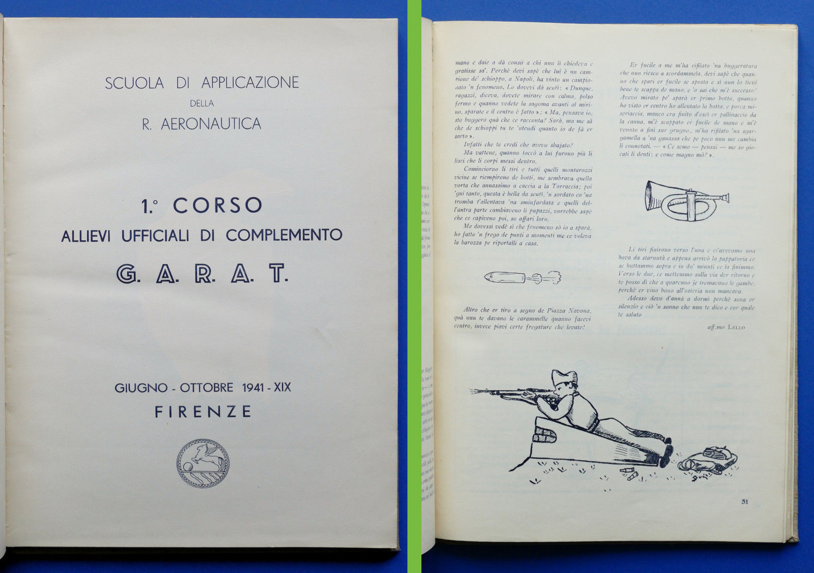 Aeronautica - 1° Corso allievi ufficiali di complemento G.A.R.A.T. Firenze …