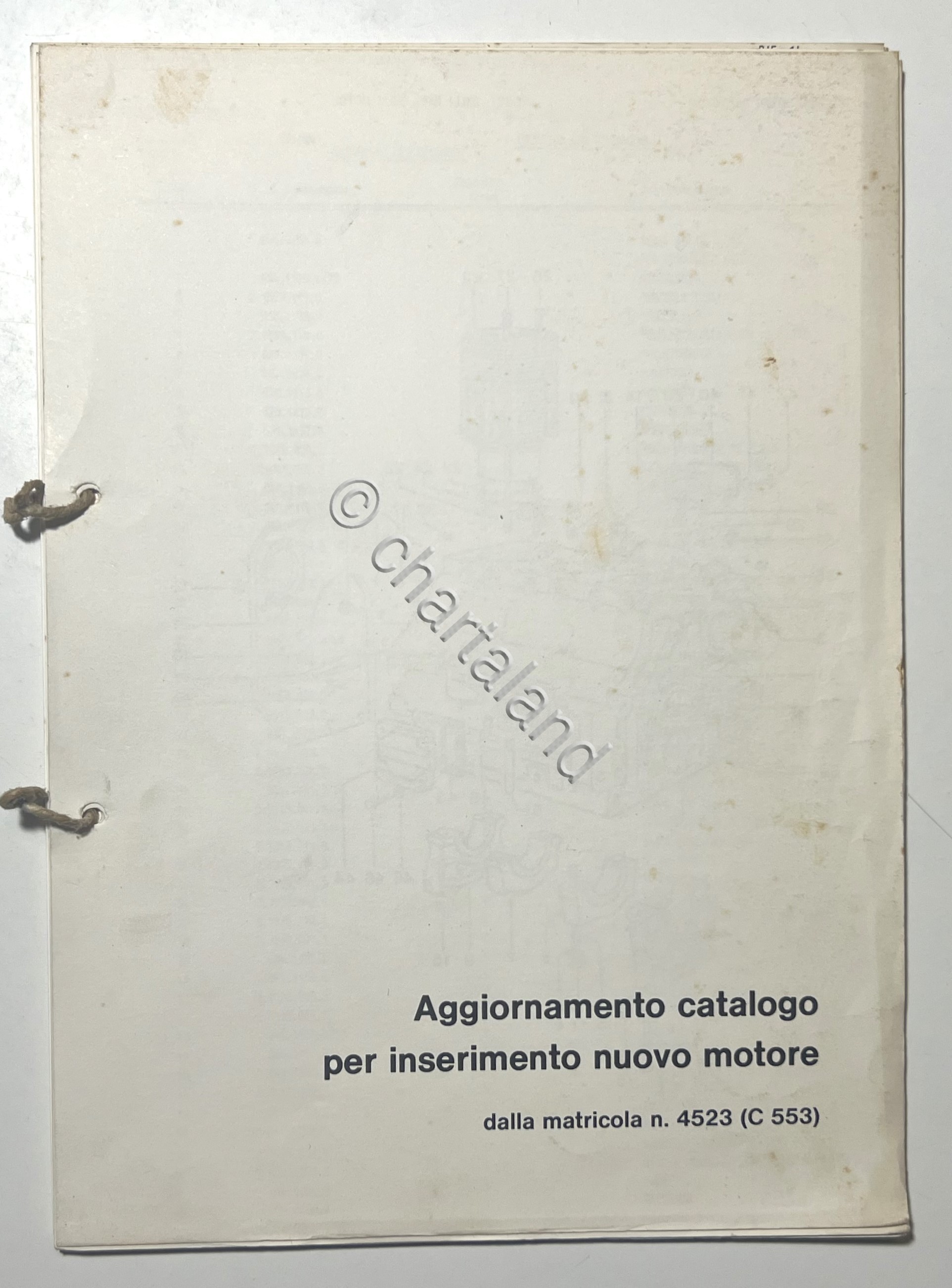 Aggiornamento Catalogo per Inserimento Nuovo Motore - C 553 - …