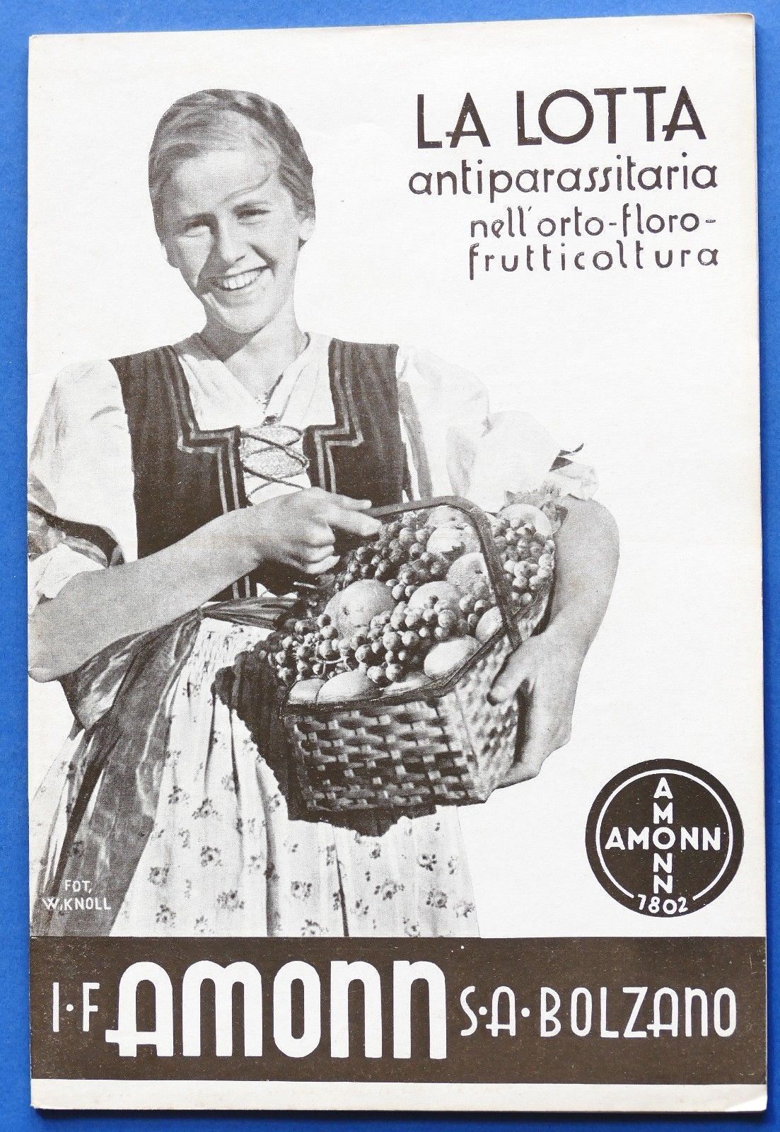 Agraria - La lotta antiparassitaria - Amonn - ed. 1937